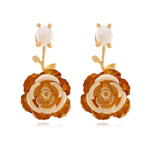 Einzigartige Kamellien Ohrringe Wasserdichte Modelegierung Textur Geeignet Für Verschiedene Anlässe Tragen Party Schmuckohrringe von HAISENG