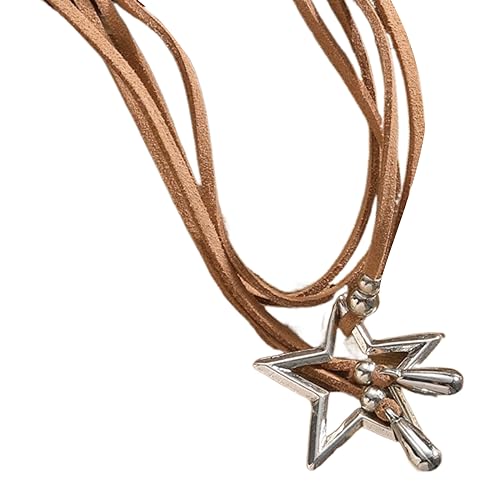 Elegante Korallen Herzstar Anhänger Halskette Mode Charme Schlüsselbein Kette Choker Hochzeit Schmuck Hip Hop Herz Star Anhänger Party Mädchen Geschenk von HAISENG