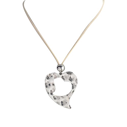 Elegante Korallen Herzstar Anhänger Halskette Mode Charme Schlüsselbein Kette Choker Hochzeit Schmuck Hip Hop Herz Star Anhänger Party Mädchen Geschenk von HAISENG