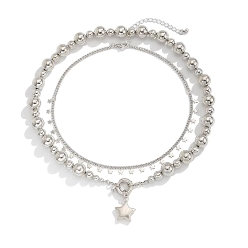 Elegante Robuste Legierungsstar Anhänger Halskette Gothic Inspirierte Frauenschmuck Statement Für Lässige Oder Formelle Star Anhänger Halskette von HAISENG
