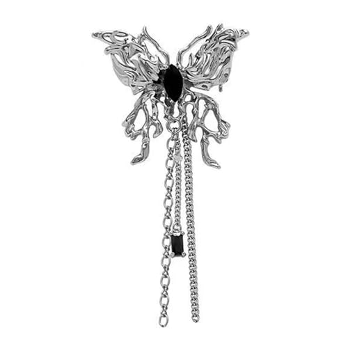 Elegante Schmetterlings-Quasten-Brosche aus Legierung, Schmucknadel für Damen, stilvolles Accessoire, Geschenk, dekoratives Bekleidungszubehör, Schal, Anstecknadel von HAISENG