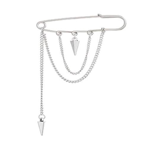 Exquisite Brosche Clip Einzigartige Verschluss Pin Kette Retro Brosche Pin Legierung Anhänger Für Kleider Und Strickjacken Mode-Accessoires, Einheitsgröße, Wie beschrieben von HAISENG
