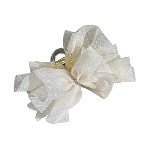 Fashion Mesh Tüll Große Bögen Greifen Clip Elegant Retro Weibliche Pferdeschwanz Haarnadel Kopfschmuck Stilvolle Mädchen Hair Accessoires von HAISENG