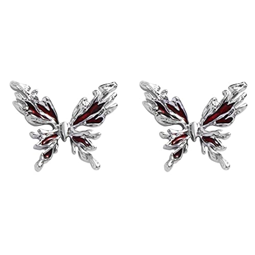 Fashion Metal Butterfly Form Stift Ohrring Flüssige Piercing Ohrringe Weibliche Punk Persönlichkeit Ohrclip Ohrring Geschenke Party Schmetterlingsform Ohrringe Für Frauen von HAISENG