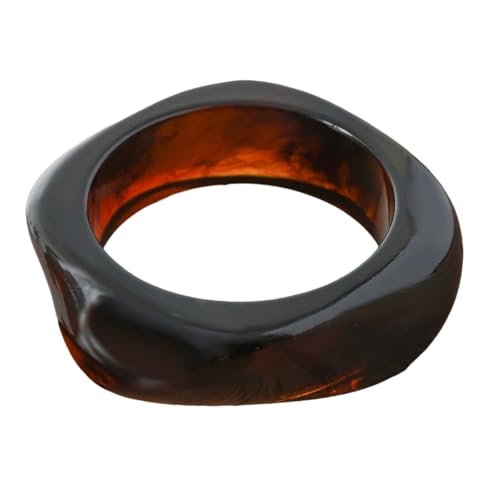 Frauen Breite Harz Armreifen Farbenfrohe Geometrische Unregelmäßige Armbänder Bequemer Weitgröhre Für Tägliche Party Verschleiß Geometrischer Unregelmäßiger Schmuck Geeignet von HAISENG