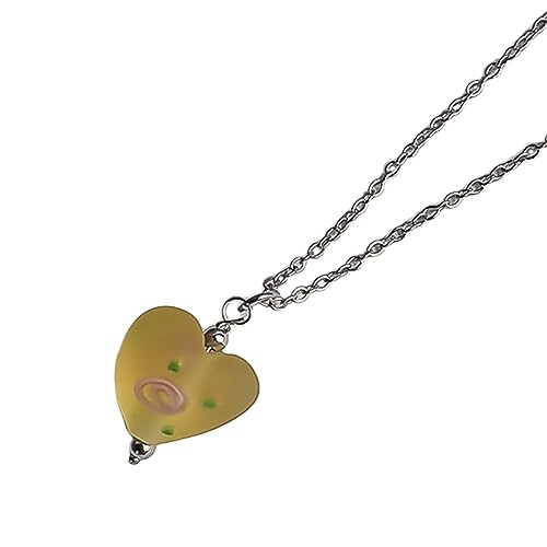 Frosted Color Heart Halskette Weibliche Temperament Nische Colarmbone Kette Koreanische Version Verstellbarer Kettenschmuck Herz Halskette Für Mädchen von HAISENG