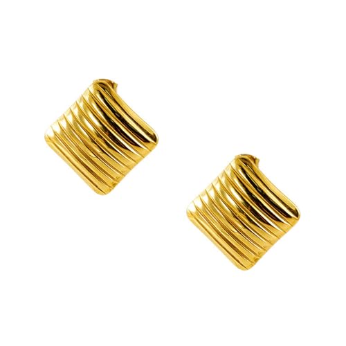 Geometrische Elegante Gestreifte Ohrringe Edelstahl Textur Ohrschmuck Mode Ohrstift Für Tägliche Und Party Verwenden Modeschmuck von HAISENG