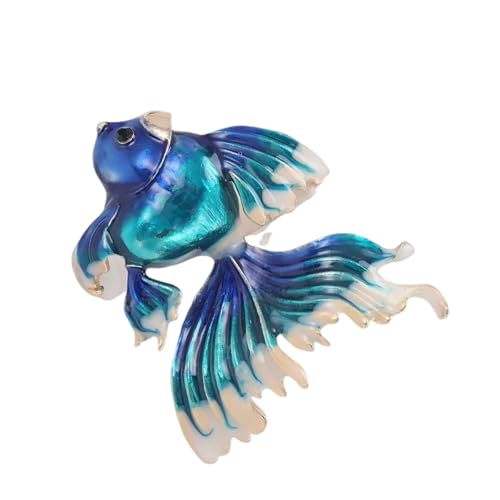 Gold Fish Brosche Pin Legierung Schmuck Tropf Verletzte Designs Zwei Wege Wege Für Frauen Geschenkparty Schmuck Kleidung Accessoires Stilvoller Fisch von HAISENG