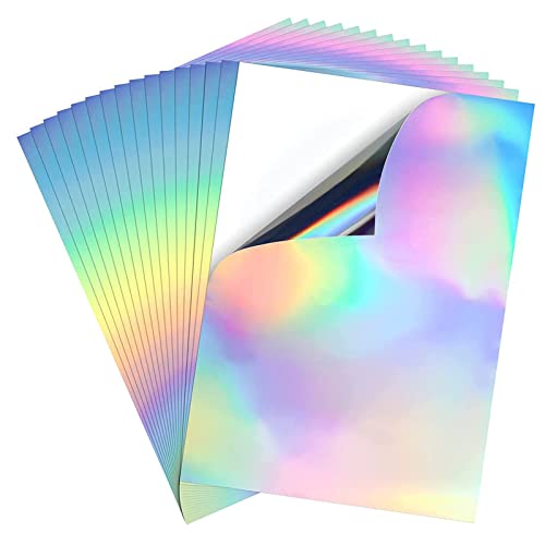 20pieces/Set Aufkleber Papier Klar Druckbare Vinylbezeichnungen Handwerk Der Abziehbilder Regenbogen Selbstklebend Für Trocknen Schnell von HAISENG