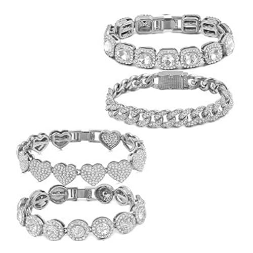 HAISENG 4 Pieces Elegante Armbandankleidung Mode Accessoire Stylish Armband Elegante Frauen Schmucklegierung Textur Armband von HAISENG