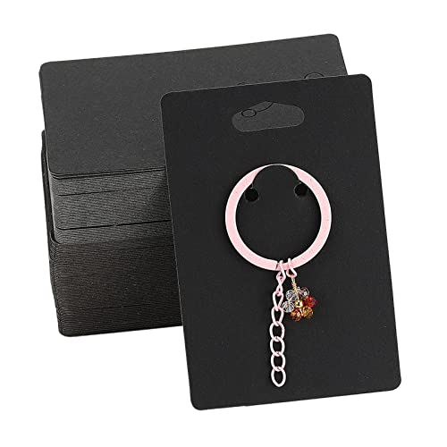 50pcs Schlüsselbund Display Karte Hanging Keychain Verpackung Verkaufskarte Schlüsselbund Displaykarten Braune Papierschmuckkarten von HAISENG