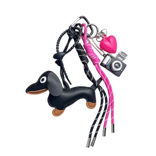 HAISENG Anspruchsvoller Dachshund Schlüsselhalter Verbessert Stile Und Persönlichkeit Mühelos Leder Quasten TASS Tasche Für Key Bag Mode Accessoire von HAISENG