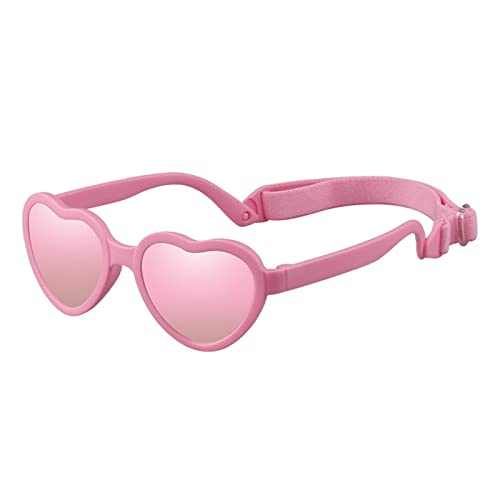 HAISENG Bequem und sicher, speziell für Kinder. Ein Muss für Outdoor-Aktivitäten. Polarisierter herzförmiger polarisierter Sonnenschutz für Ihre Kinder, Puderrahmen von HAISENG