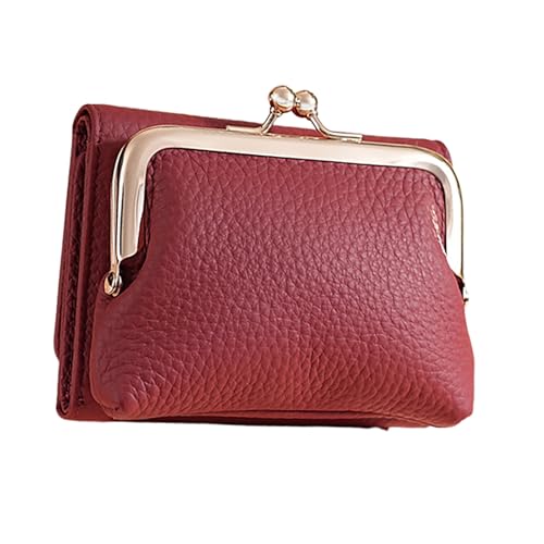 HAISENG Damen Geldbörse Geldbörse mit einfachem Zugang Klarsichtfenster Foto Display Kuss Münzfach und Münztasche Kreditkartenetui Elegante Damen Geldbörse, a, Mass Beauty von HAISENG