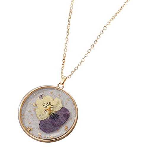 HAISENG Damen-Schmuck, getrocknete Blumen-Anhänger, Choker, Party-Schmuck, Zubehör, Mädchen, Frauen, Halskette, Einheitsgröße, Wie beschrieben, Wie beschrieben von HAISENG