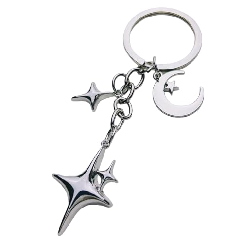 HAISENG Delicate Star Und Mondschlüsselringlegierung Der Schlüsselbeutel Anhänger Ornament Schlüsselhalter Für Männer Und Frauen Leichter Schlüsselhalter von HAISENG