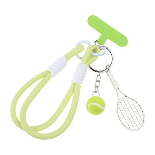 HAISENG Eleganer Green Tennisschläger Keychain Elegant Green Tennis Schläger Anhänger Charme Für Sportbegeisterte Und Modeliebhaber Sportstil Keyring von HAISENG