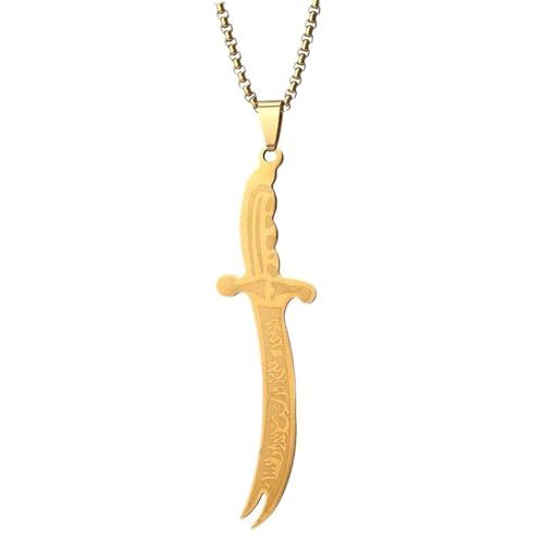 HAISENG Elegante, gebogene Halskette, arabischer Anhänger, Schlüsselbeinkette, arabisches Schlüsselbein, Schmuck, Metallhalsbein, Einheitsgröße, Wie beschrieben, Wie beschrieben von HAISENG