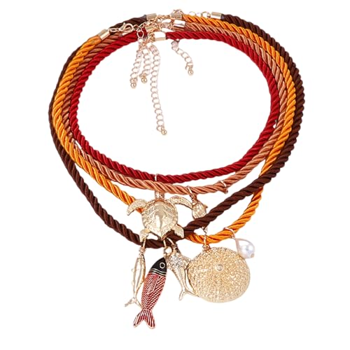 HAISENG Elegante Halskette mit Meerestier-Anhänger, verstellbare Halskette, Zincs-Legierung, Schmuck für Damen und Herren, leichtes Party-Zubehör, Einheitsgröße, Wie beschrieben, Wie beschrieben von HAISENG