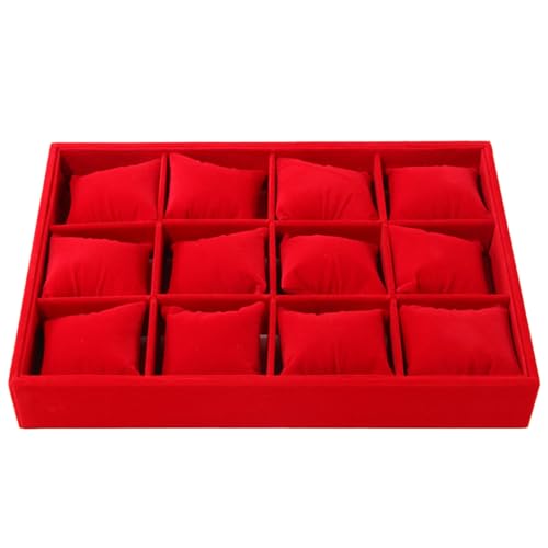 HAISENG Eleganter Uhrengeräte 12 Slots Uhrenhalter Mit Kissen Armbanduhr Display Stand Velvets Armbandwatch Präsentation Tablett HAISENG Eleganter Uhrengeräte 12 Slots Uhrenhalter Mit Kissen Armbanduhr Display Stand Velvets Armbandwatch Präsentation Tablett von HAISENG