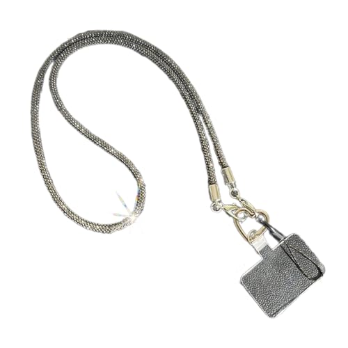 HAISENG Glitzernde Strasssteine ​​Telefon Lanyard Easy Carry Crossbody Mobiltelefonkette Buntes Kristallschlüsselkettenanhänger Zubehör Sicheres Telefonseil von HAISENG