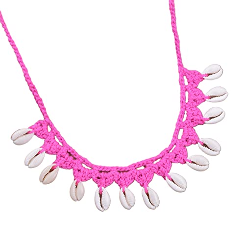 HAISENG Halsband aus gewebtem Seil, Bohemia-Muschel-Halsketten, Perlenketten, Strandschmuck für Frauen und Mädchen, gewebtes Seil, Einheitsgröße, Wie beschrieben, Wie beschrieben von HAISENG