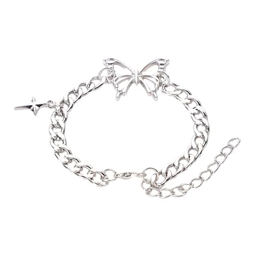 HAISENG Minimalistische Schmetterlingsgröße Verblassen Resistente Paare Handchain Leichtes Armband Vielseitiges Accessoire Für Partys Modisch Und Komfortabeles Accessoire von HAISENG