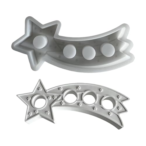 HAISENG Multifauntales Silikon Teelight Rack Form Sternform Handherstellung Kerzenhalter Schimmelpilze Kerzenständer Form Silikon Textur von HAISENG