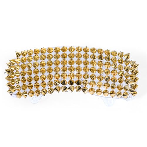 HAISENG Punk-Sonnenbrille, Sonnenschutz, beliebte Rocker-Hip-Hop-Brille für Musik-Festivals, den täglichen Gebrauch, modisch, Weißer Rahmen, goldfarbener Durchmesser: von HAISENG