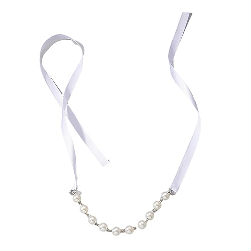 HAISENG Punk lange breite schwarze Samt-Halsband, Schleife, Kunstperlen, Halsband, Halskette, Gothic-Schmuck, Neujahrsgeschenk, schwarze Samt-Halskette, Kombinationsschleife, Einheitsgröße, Wie von HAISENG