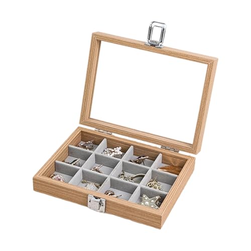 Schmuckstaierbox Für Frauen Holzkette Ringe Organisation Hülle Mit Staubdichtem Deckel Für Modebegeisterte von HAISENG