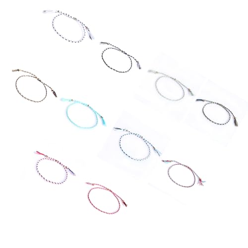 HAISENG Set Von 10 Handgefertigten Baumwollarmbändern Freundschaftsarmbänder Verstellbare Fußkettchen Farbenfrohe Baumwollfaden Für Frauen Mit Mehrfarbigem Armband Set von HAISENG
