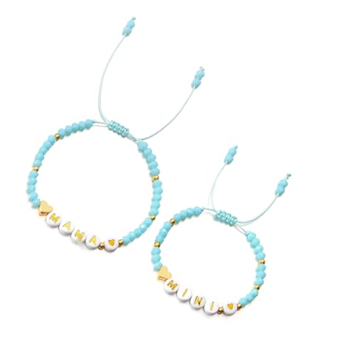 HAISENG Set Von 2 Stapelbaren Herz Perlen Handgelenkschmuck Kreative Herzarmbänder Perlen Armband Für Party Und Tägliche Tragen Eleganter Frauenschmuck von HAISENG