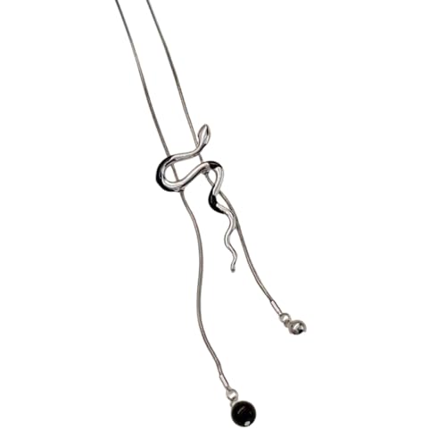 HAISENG Silberverstellbare Schlangenhändler Halskette Mit Einzigartigen Oil Drop Designs Für Mode Enthusiasten Und Trendsetters Stylish Party Accessoire von HAISENG
