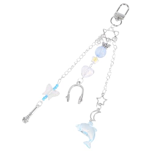 HAISENG Stilvoller Schlüsselbund Bowknot Telefon Anhänger Mode Keyring Vier Blattklee Telefon Charme Elegantes Accessoire Für Frauen Bögen Keychain von HAISENG