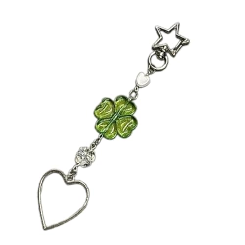 HAISENG Stilvoller Schlüsselbund Bowknot Telefon Anhänger Mode Keyring Vier Blattklee Telefon Charme Elegantes Accessoire Für Frauen Bögen Keychain von HAISENG