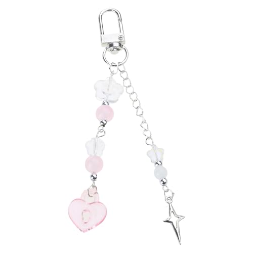 HAISENG Stilvoller Schlüsselbund Bowknot Telefon Anhänger Mode Keyring Vier Blattklee Telefon Charme Elegantes Accessoire Für Frauen Bögen Keychain von HAISENG