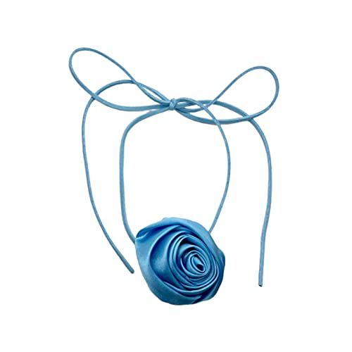 HAISENG Übertriebene Dekorationen, zarte Halskette, Blumen-Halsketten, Damen-Trendschmuck, Seidensamt, Rosen-Halskette, übertriebene Blumen-Halsketten für Damen, Modeschmuck, Einheitsgröße, Wie von HAISENG