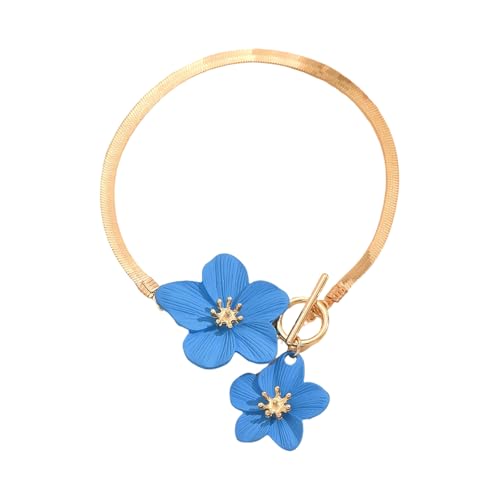 HAISENG Verstellbarer Blütenfußschmuck Vielseitiges Styling Für Die Tägliche Verschleiß Legierung Kette Sicherer Verschluss Strand Urlaub Accessoire Blumen Einstellbare Knöchelkette von HAISENG