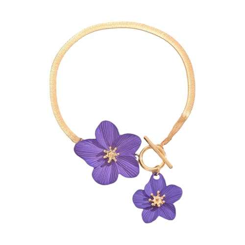 HAISENG Verstellbarer Blütenfußschmuck Vielseitiges Styling Für Die Tägliche Verschleiß Legierung Kette Sicherer Verschluss Strand Urlaub Accessoire Blumen Einstellbare Knöchelkette von HAISENG