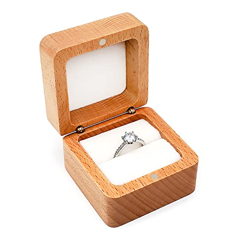 Walnuss Holzring Display Box Ehering Für Gehäuse Tragbare Schmuck Für Vorschlag Engagement Geburtstag Geschenk von HAISENG