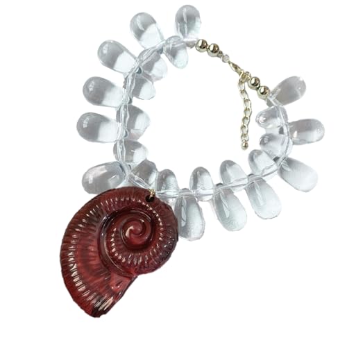 Halskette mit Strandmotiv und Muschel-Motiv, verstellbare Länge, Schlüsselbeinkette für Urlaubs-Outfits und Partys, wasserdichte Anhänger-Halskette, Einheitsgröße, Wie beschrieben, Wie beschrieben von HAISENG