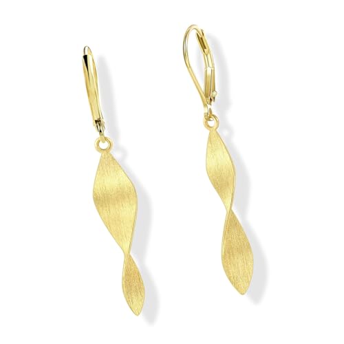 Handgefertigte Geometrische Twist Drop Ohrringe Mit Spiralen Haken Haken Leichte Dangle Ohr Ringe Accessoires Für Tägliche Verschleiß Moderner Twist Hebelohrringe von HAISENG