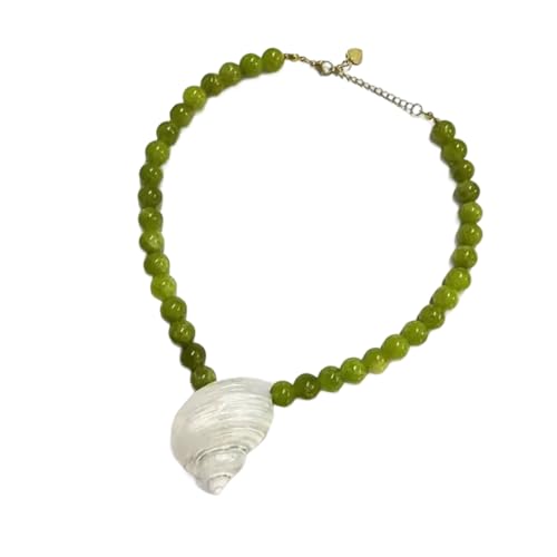 Handgefertigte Seeblattperlen Halskette Verstellbares Strandschmuck Leichtgewichtige Colarbone Kette Für Frauen Geschenke Geburtstag Geschenkschalen Schmuck Sammlung von HAISENG