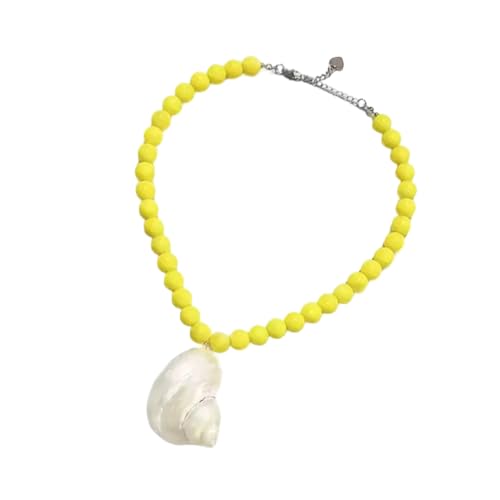 Handgefertigte Seeblattperlen Halskette Verstellbares Strandschmuck Leichtgewichtige Colarbone Kette Für Frauen Geschenke Geburtstag Geschenkschalen Schmuck Sammlung von HAISENG