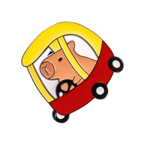 Handgefertigte Tierbroschen Niedlichkeit Capybaras Pins Cartoon Kleidung Schmuck Metall Textur Für Trendige Outfits Und Geschenke Handgefertigt Tierbrosche von HAISENG