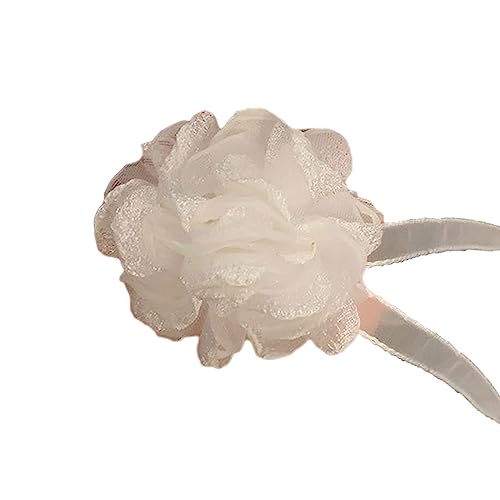 Handherstellung Von Mesh Blumenkragen Halsketten Verstellbare Florale Krawatten Stilvoller Und Minimalistisches Design Eleganter Schmuck Choker von HAISENG