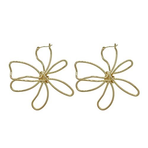 Hohle Blumenohrringe Frauen Party Schmuck Geschenk Dangle Drop Legierung Für Mädchen Dangle Ohrringe von HAISENG