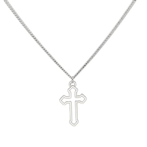 Hollow For Cross Anhänger Halskette Dünne Kette Punk HipHop Einfache Stil Männer Jungen Frauen Ostergeschenk PR Cross Set Geschenke Jungen von HAISENG