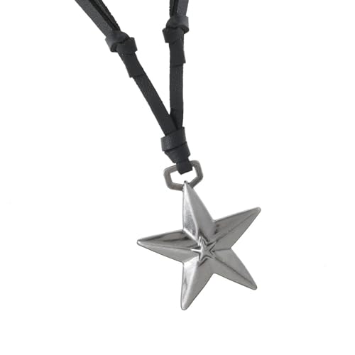 Legierungsstern Halskette Lederseil Tägliche Verschleißpu Und Legierungstextur Für Besondere Anlässe Und Tägliche Verwendung PU Leder Halskette von HAISENG